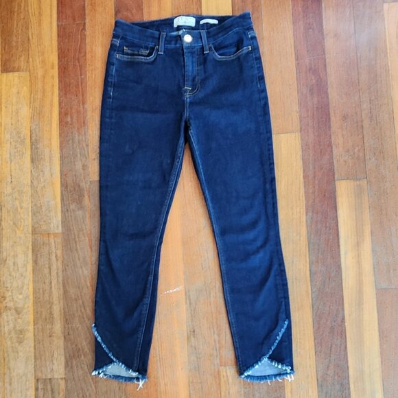7 For All Mankind "JEN7" Dark Wash Ankle Skinny Jeans Size 4 - Picture 2 of 16